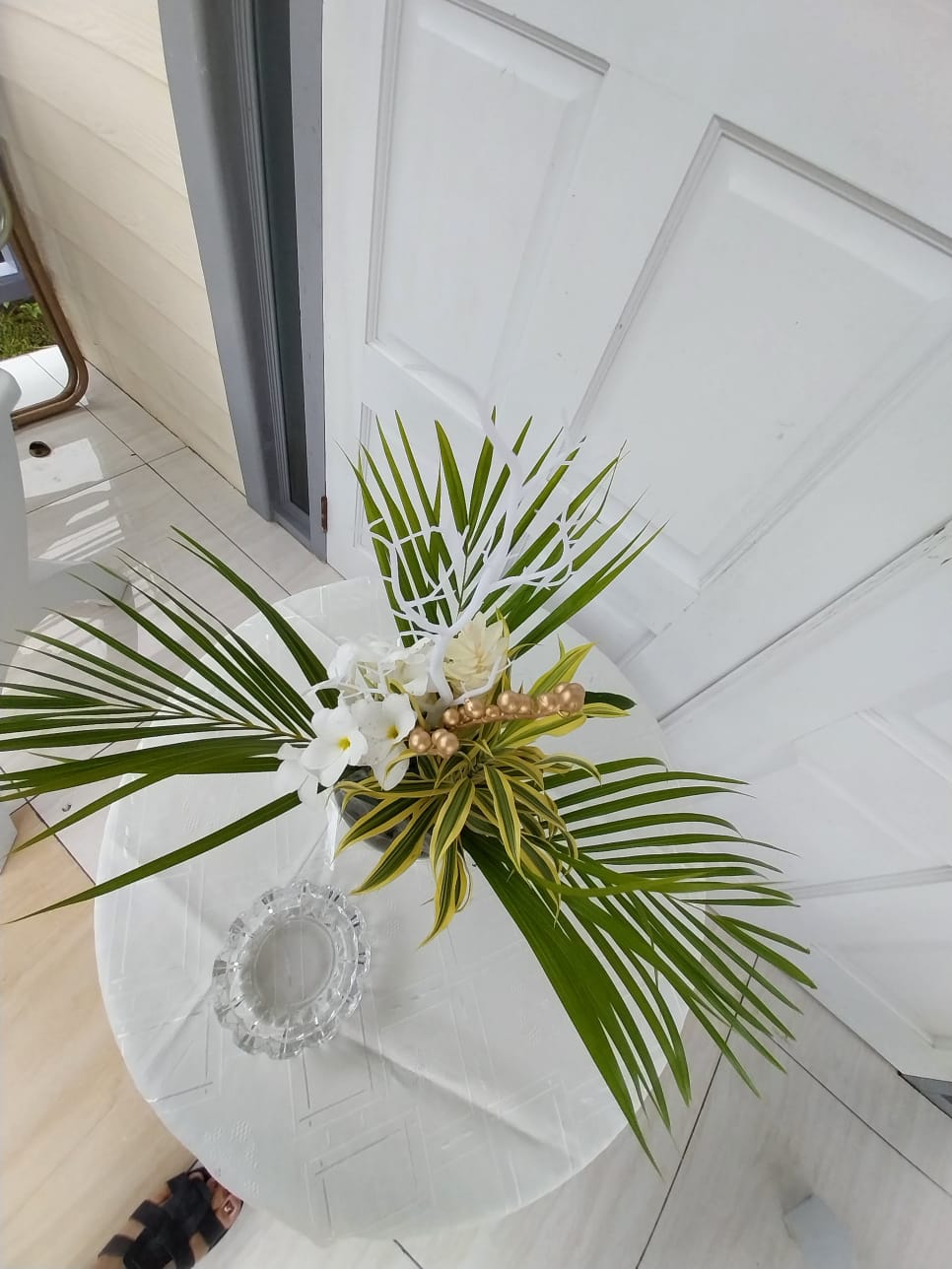 Wedding arrangement Amethyst House