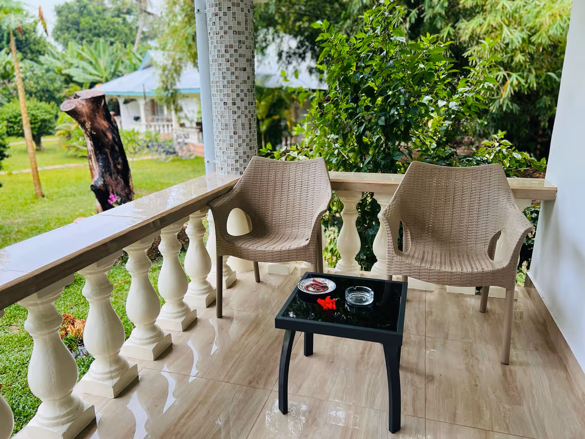 Veranda Chalet Bamboo Vert